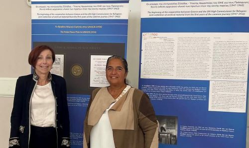 Grace and UNHCR GR REP Ms Maria Clara Martin Oct 2024